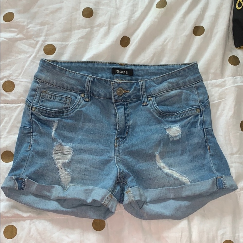 Denim shorts